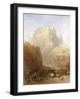 Edinburgh Castle from the Grassmarket, 1837-David Roberts-Framed Giclee Print