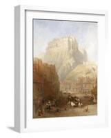 Edinburgh Castle from the Grassmarket, 1837-David Roberts-Framed Giclee Print