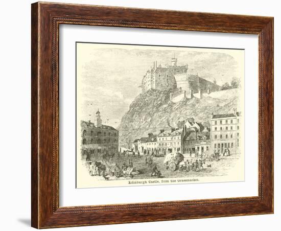 Edinburgh Castle, from the Grassmarket-null-Framed Giclee Print