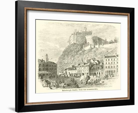 Edinburgh Castle, from the Grassmarket-null-Framed Giclee Print