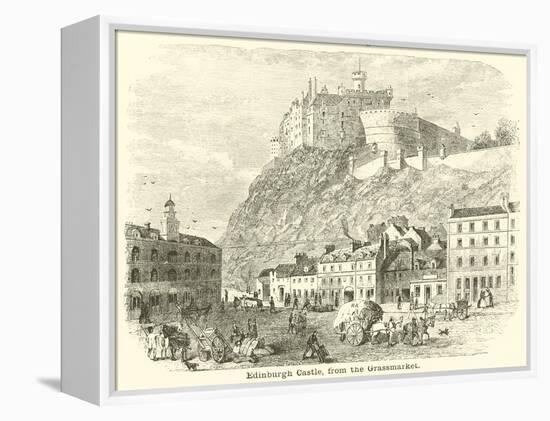 Edinburgh Castle, from the Grassmarket-null-Framed Premier Image Canvas