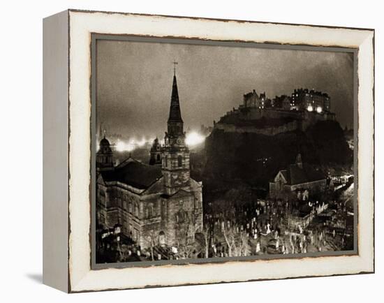 Edinburgh Castle Palace, Prison and Fortress, 1940s-null-Framed Premier Image Canvas