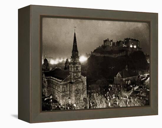 Edinburgh Castle Palace, Prison and Fortress, 1940s-null-Framed Premier Image Canvas