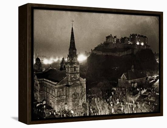 Edinburgh Castle Palace, Prison and Fortress, 1940s-null-Framed Premier Image Canvas