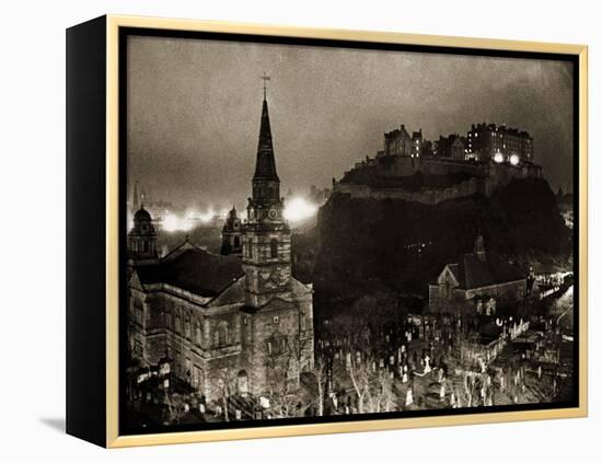 Edinburgh Castle Palace, Prison and Fortress, 1940s-null-Framed Premier Image Canvas