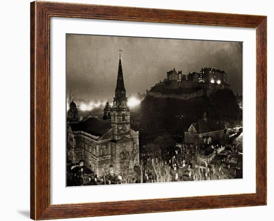 Edinburgh Castle Palace, Prison and Fortress, 1940s-null-Framed Photographic Print