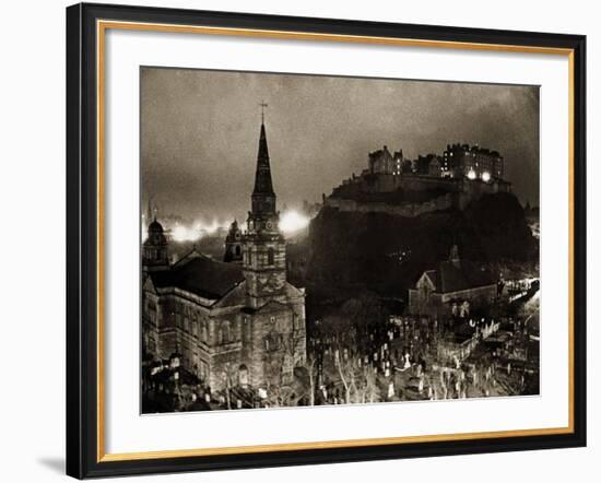 Edinburgh Castle Palace, Prison and Fortress, 1940s-null-Framed Photographic Print