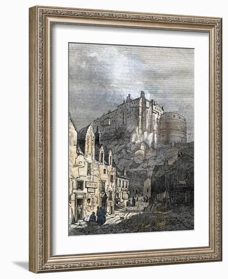 Edinburgh Castle Scotland 1833-null-Framed Giclee Print