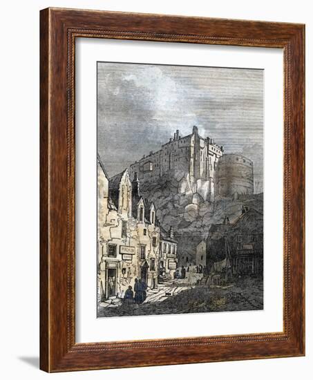 Edinburgh Castle Scotland 1833-null-Framed Giclee Print