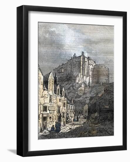 Edinburgh Castle Scotland 1833-null-Framed Giclee Print