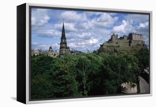 Edinburgh Castle-Vittoriano Rastelli-Framed Premier Image Canvas