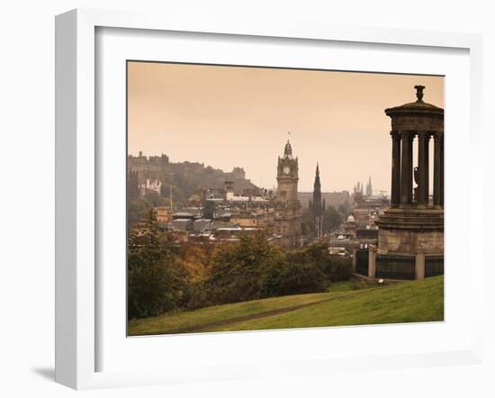 Edinburgh Cityscape From Calton Hill, Edinburgh, Lothian, Scotland, Uk-Amanda Hall-Framed Photographic Print