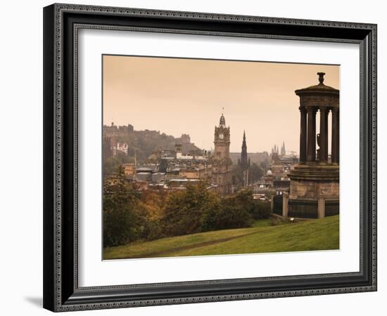 Edinburgh Cityscape From Calton Hill, Edinburgh, Lothian, Scotland, Uk-Amanda Hall-Framed Photographic Print