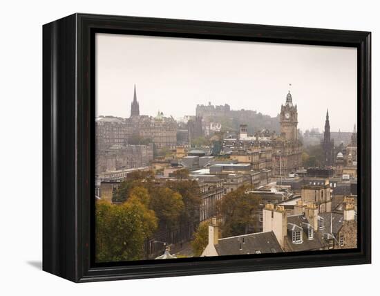 Edinburgh Cityscape From Calton Hill, Edinburgh, Scotland, Uk-Amanda Hall-Framed Premier Image Canvas