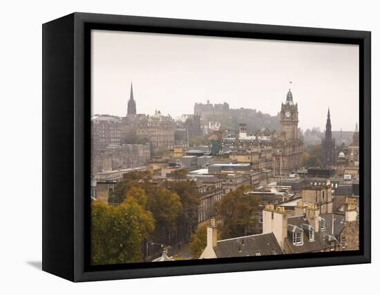 Edinburgh Cityscape From Calton Hill, Edinburgh, Scotland, Uk-Amanda Hall-Framed Premier Image Canvas