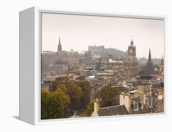 Edinburgh Cityscape From Calton Hill, Edinburgh, Scotland, Uk-Amanda Hall-Framed Premier Image Canvas