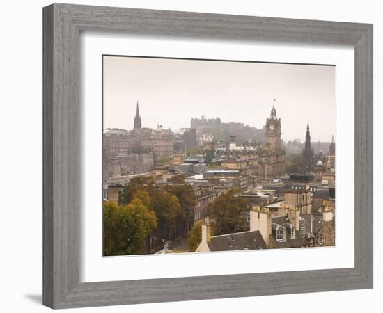 Edinburgh Cityscape From Calton Hill, Edinburgh, Scotland, Uk-Amanda Hall-Framed Photographic Print