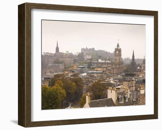 Edinburgh Cityscape From Calton Hill, Edinburgh, Scotland, Uk-Amanda Hall-Framed Photographic Print