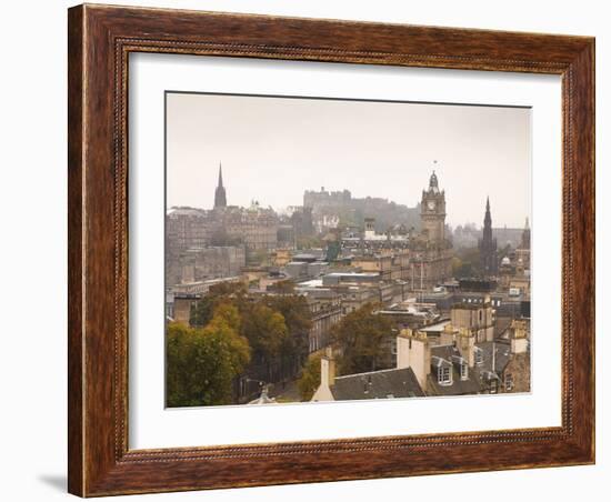 Edinburgh Cityscape From Calton Hill, Edinburgh, Scotland, Uk-Amanda Hall-Framed Photographic Print