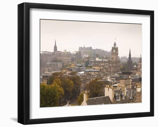 Edinburgh Cityscape From Calton Hill, Edinburgh, Scotland, Uk-Amanda Hall-Framed Photographic Print