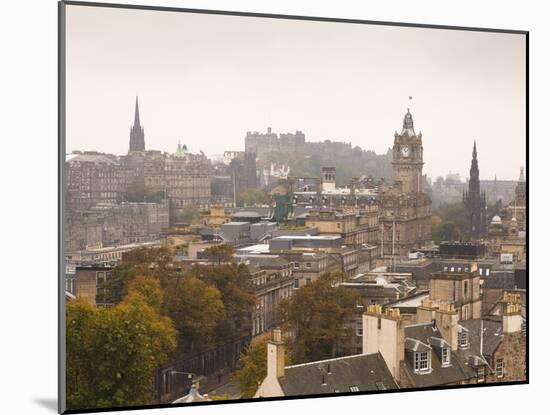 Edinburgh Cityscape From Calton Hill, Edinburgh, Scotland, Uk-Amanda Hall-Mounted Photographic Print