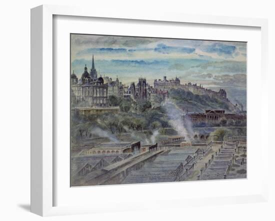 Edinburgh from Near St. Anthony's Chapel on the Northwest Shoulder of Arthur's Seat-John Gendall-Framed Giclee Print