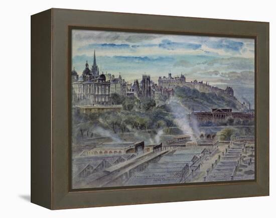 Edinburgh from Near St. Anthony's Chapel on the Northwest Shoulder of Arthur's Seat-John Gendall-Framed Premier Image Canvas