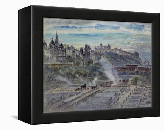 Edinburgh from Near St. Anthony's Chapel on the Northwest Shoulder of Arthur's Seat-John Gendall-Framed Premier Image Canvas