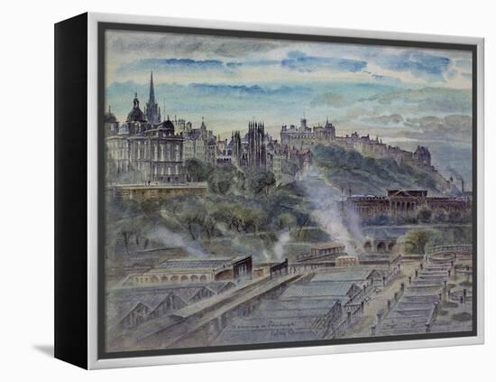 Edinburgh from Near St. Anthony's Chapel on the Northwest Shoulder of Arthur's Seat-John Gendall-Framed Premier Image Canvas