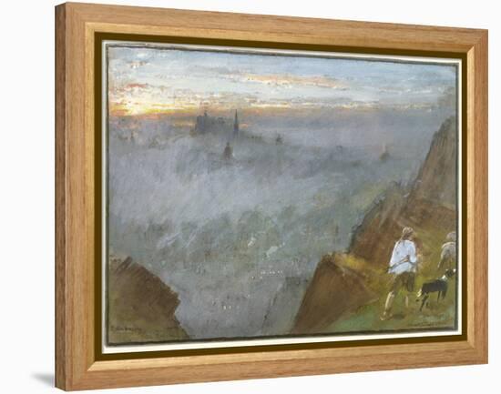 Edinburgh from Salisbury Crags, 1917-Albert Goodwin-Framed Premier Image Canvas