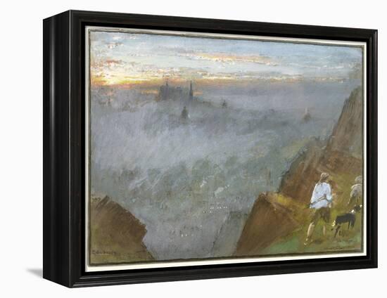 Edinburgh from Salisbury Crags, 1917-Albert Goodwin-Framed Premier Image Canvas