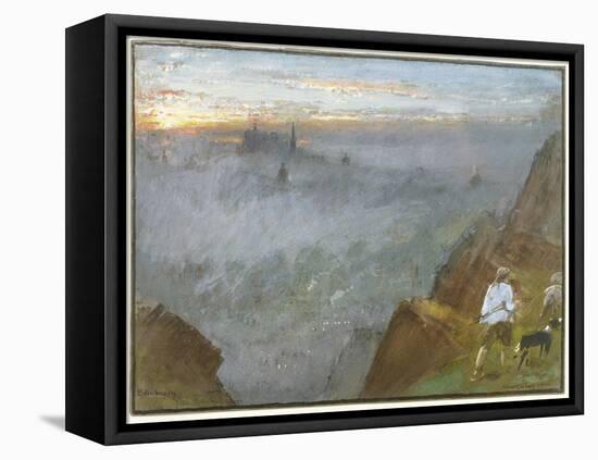 Edinburgh from Salisbury Crags, 1917-Albert Goodwin-Framed Premier Image Canvas