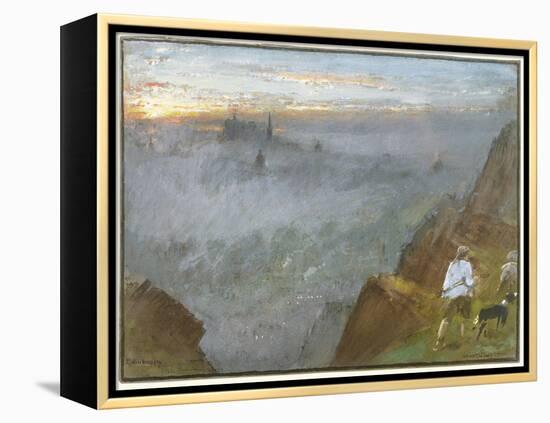 Edinburgh from Salisbury Crags, 1917-Albert Goodwin-Framed Premier Image Canvas