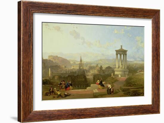 Edinburgh from the Calton Hill View Looking West, 1863-David Roberts-Framed Giclee Print