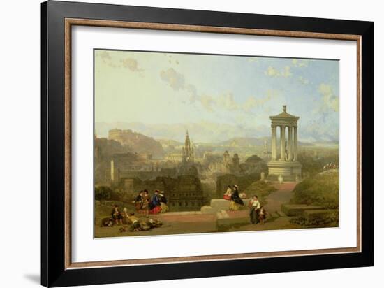 Edinburgh from the Calton Hill View Looking West, 1863-David Roberts-Framed Giclee Print