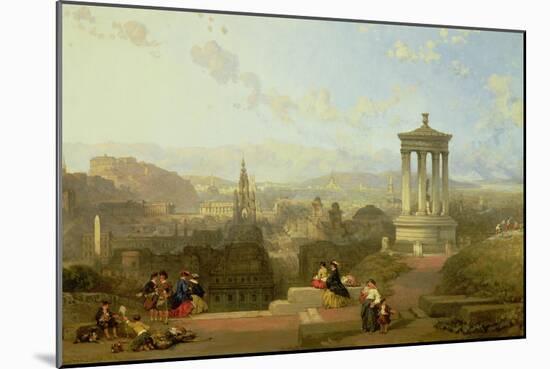 Edinburgh from the Calton Hill View Looking West, 1863-David Roberts-Mounted Giclee Print