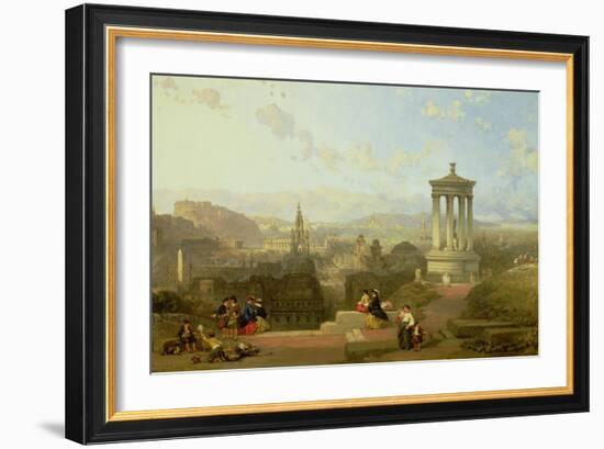 Edinburgh from the Calton Hill View Looking West, 1863-David Roberts-Framed Giclee Print