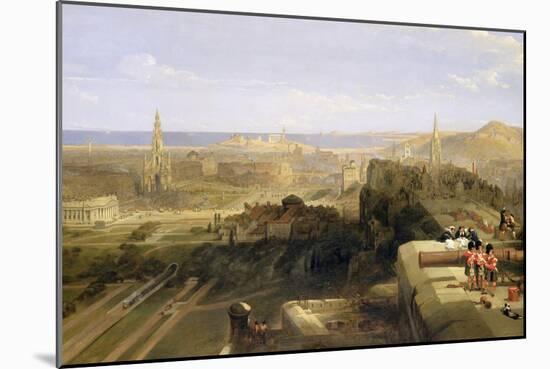 Edinburgh from the Castle, 1847-David Roberts-Mounted Giclee Print