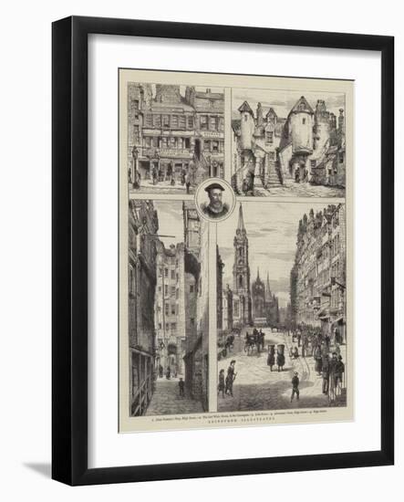 Edinburgh Illustrated-Henry William Brewer-Framed Giclee Print