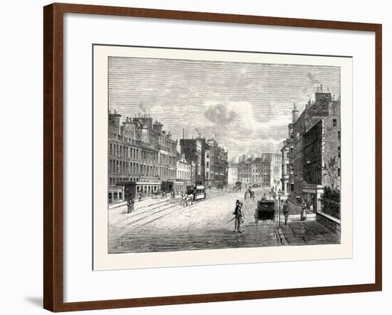 Edinburgh: Leith Walk from Gayfield Square Looking South-null-Framed Giclee Print