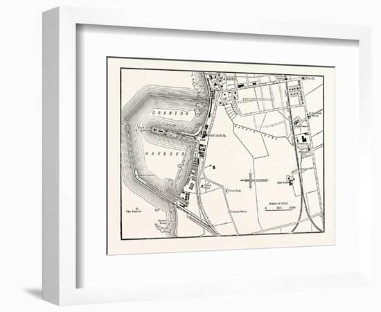 Edinburgh: Map of Granton and Neighbourhood-null-Framed Giclee Print