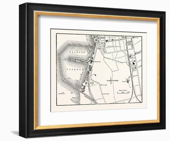 Edinburgh: Map of Granton and Neighbourhood-null-Framed Giclee Print