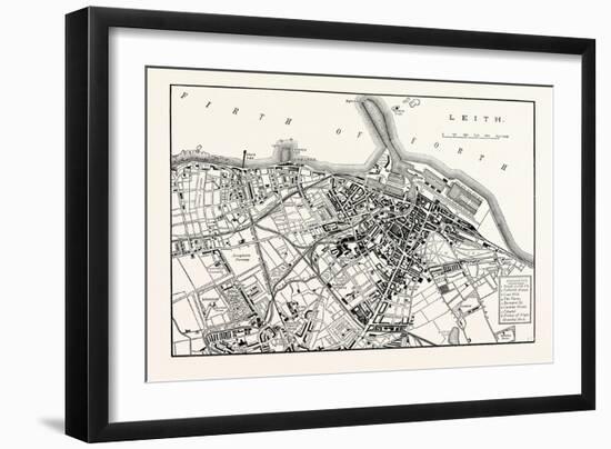 Edinburgh: Plan of Leith 1883-null-Framed Giclee Print