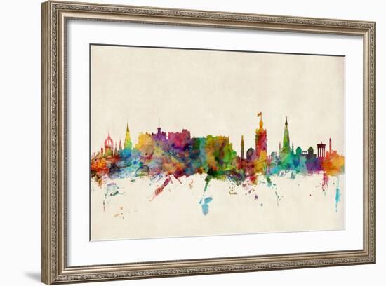 Edinburgh Scotland Skyline-Michael Tompsett-Framed Art Print