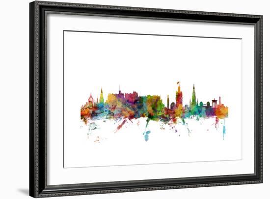 Edinburgh Scotland Skyline-Michael Tompsett-Framed Art Print