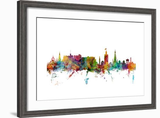 Edinburgh Scotland Skyline-Michael Tompsett-Framed Art Print