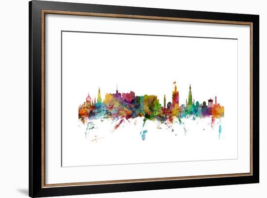 Edinburgh Scotland Skyline-Michael Tompsett-Framed Art Print