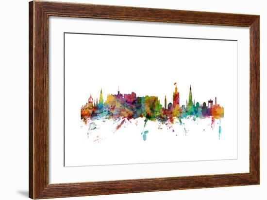 Edinburgh Scotland Skyline-Michael Tompsett-Framed Art Print