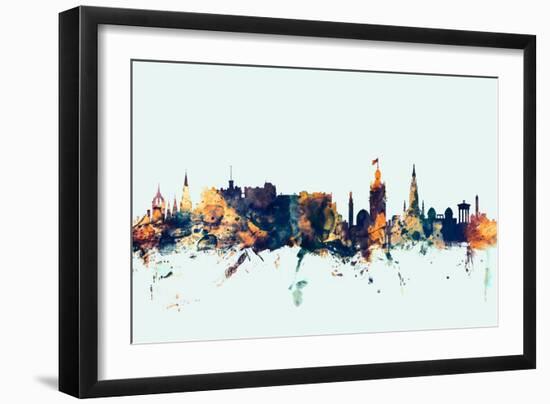 Edinburgh Scotland Skyline-Michael Tompsett-Framed Art Print