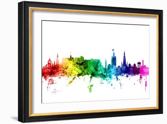 Edinburgh Scotland Skyline-Michael Tompsett-Framed Art Print